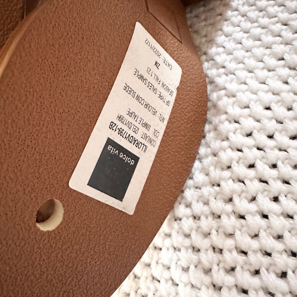 Dolce Vita Beige Suede Illora Knee High Heeled Pull On Knee High Boots 6 Sample - Picture 10 of 11